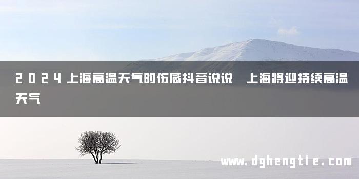 2024上海高温天气的伤感抖音说说 上海将迎持续高温天气